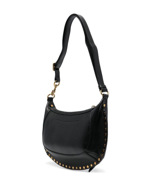 Browns ISABEL MARANT Black Oskan Moon Leather Shoulder Bag | Browns Shoulder Bags