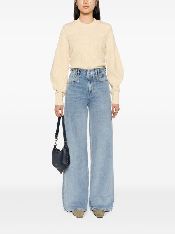 Browns ISABEL MARANT Blue Lemony Wide-Leg Jeans | Browns Wide-Leg Jeans