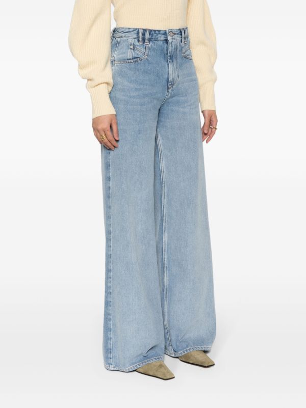 Browns ISABEL MARANT Blue Lemony Wide-Leg Jeans | Browns Wide-Leg Jeans