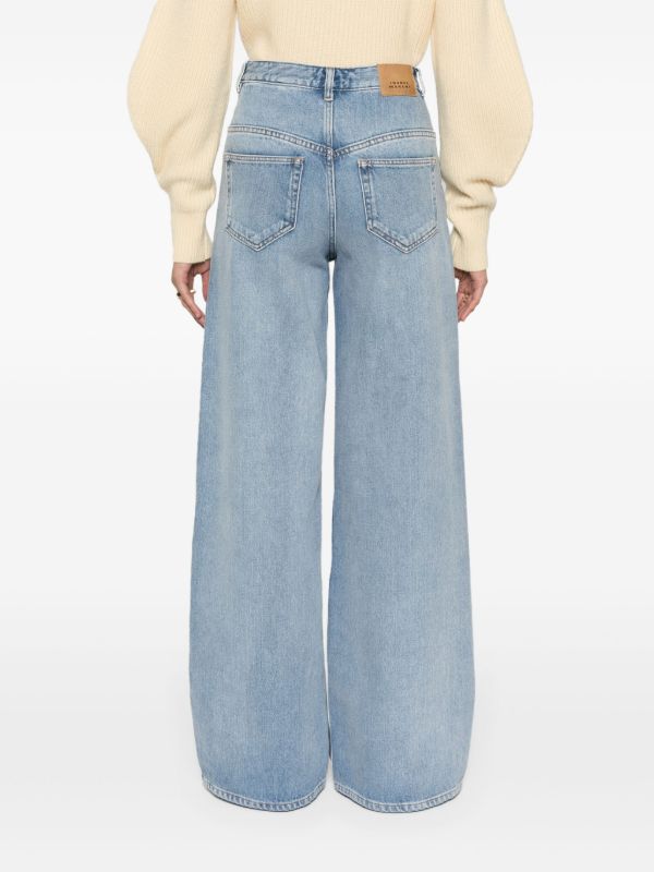 Browns ISABEL MARANT Blue Lemony Wide-Leg Jeans | Browns Wide-Leg Jeans