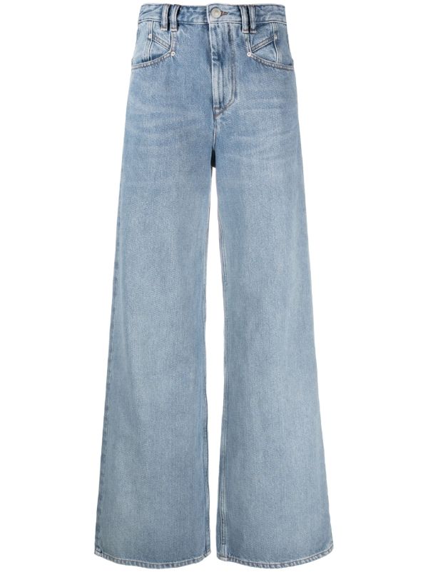 browns ISABEL MARANT Blue Lemony Wide-Leg Jeans | Browns Wide-Leg Jeans