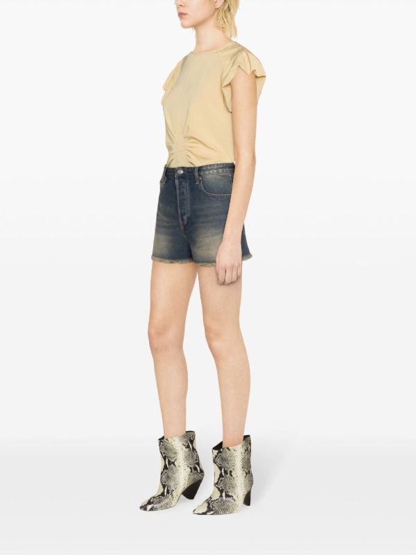 Browns ISABEL MARANT Blue Lesia Denim Shorts | Browns Denim Shorts