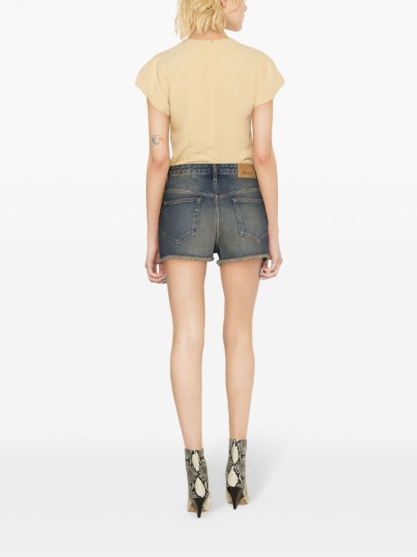 Browns ISABEL MARANT Blue Lesia Denim Shorts | Browns Denim Shorts