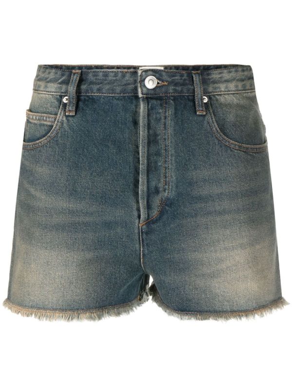 browns ISABEL MARANT Blue Lesia Denim Shorts | Browns Denim Shorts