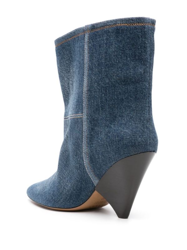 Browns ISABEL MARANT Blue Miyako 90 Denim Boots | Browns Boots