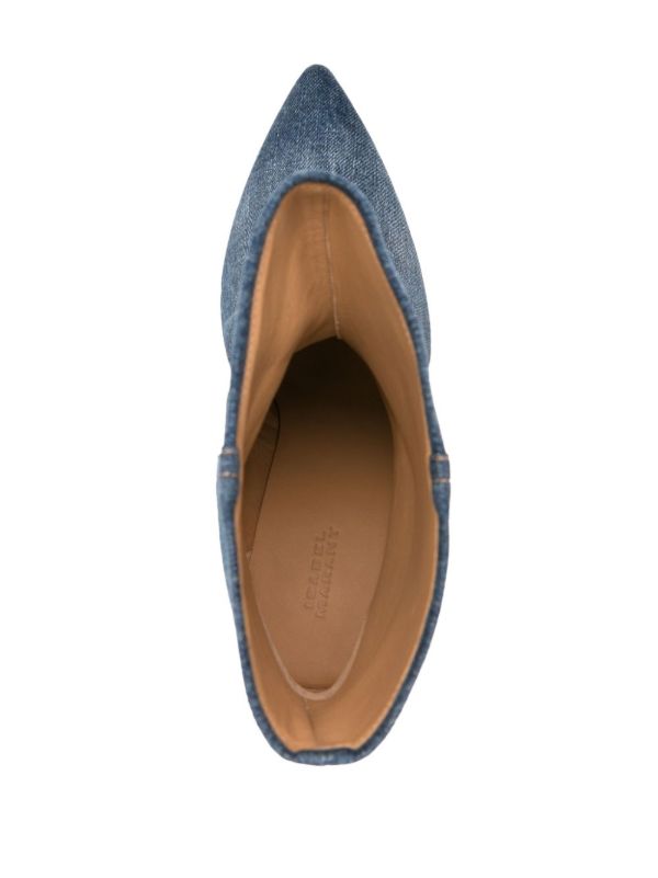 Browns ISABEL MARANT Blue Miyako 90 Denim Boots | Browns Boots