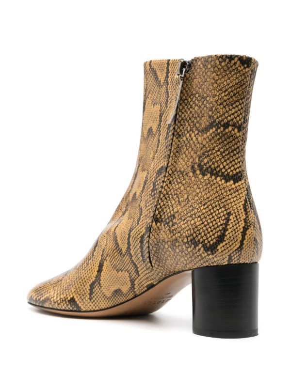 Browns ISABEL MARANT Brown Laeden 50 Leather Ankle Boots | Browns Boots