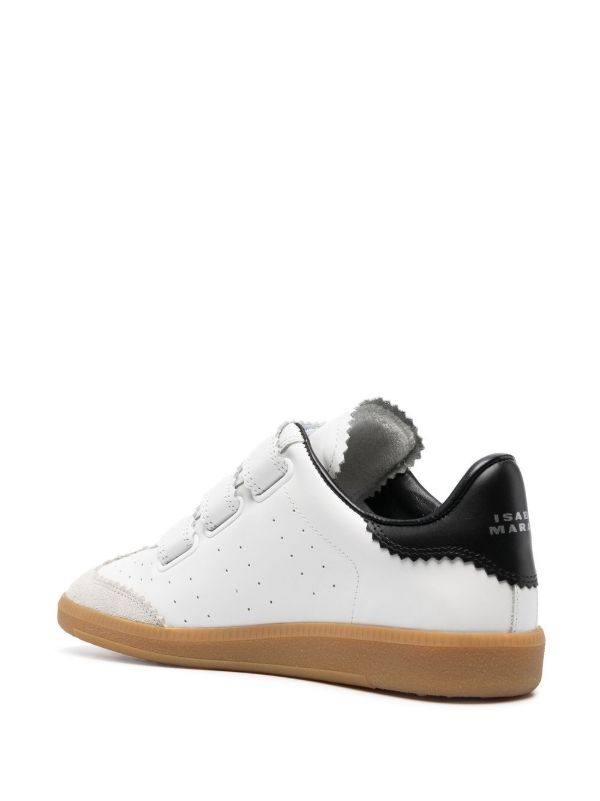 Browns ISABEL MARANT White Beth Low-Top Touch Strap Sneakers | Browns Trainers