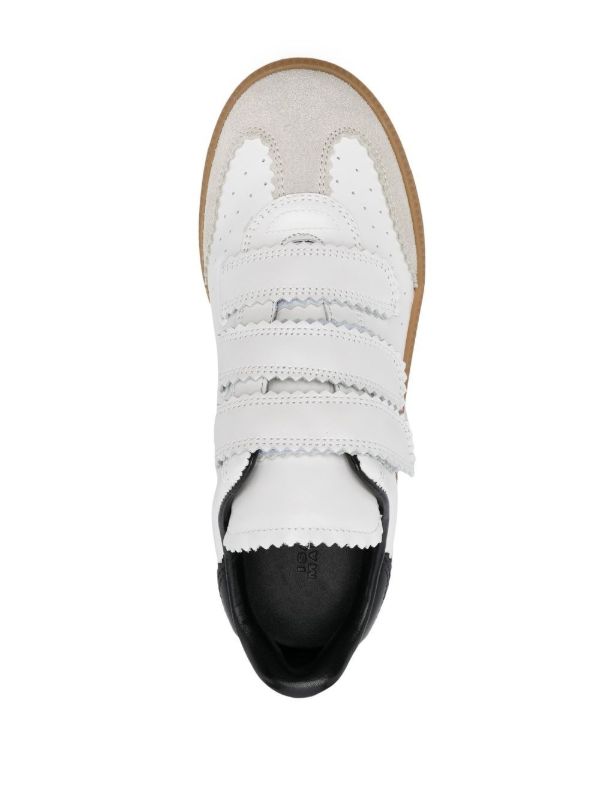 Browns ISABEL MARANT White Beth Low-Top Touch Strap Sneakers | Browns Trainers