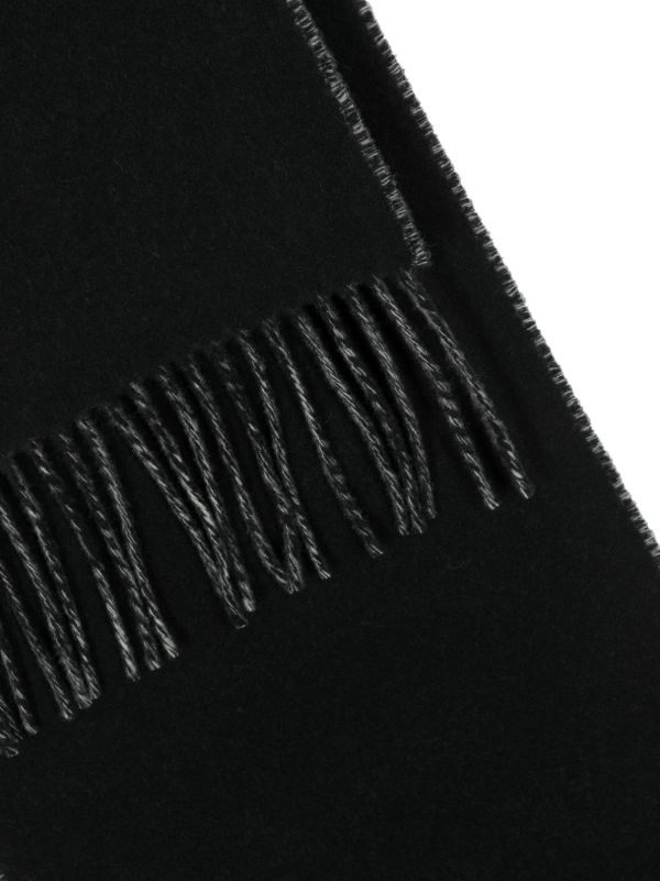 Browns Jacquemus Black L'écharpe Logo Jacquard Wool Scarf | Browns Scarves