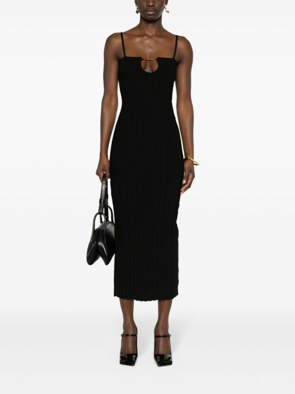 Browns Jacquemus Black La Robe Sierra Midi Dress | Browns Day Dresses