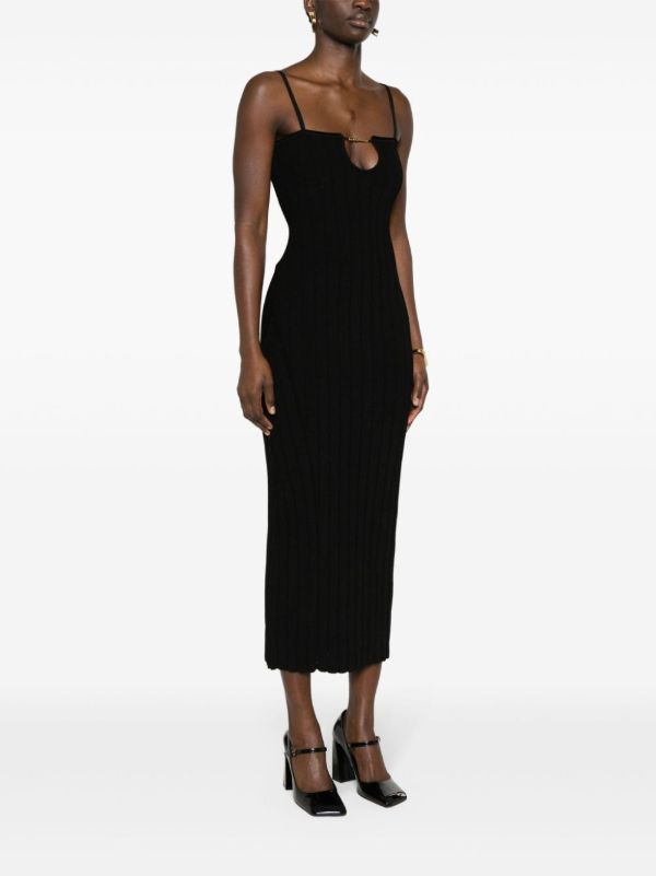 Browns Jacquemus Black La Robe Sierra Midi Dress | Browns Day Dresses