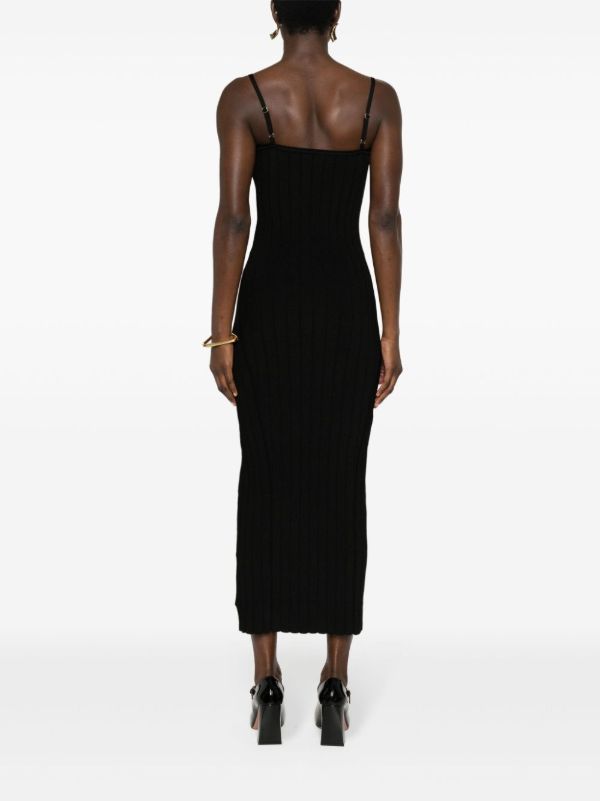 Browns Jacquemus Black La Robe Sierra Midi Dress | Browns Day Dresses