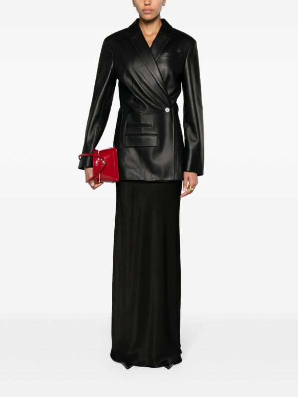 Browns Jacquemus Black La Veste Tibau Leather Blazer | Browns Blazers