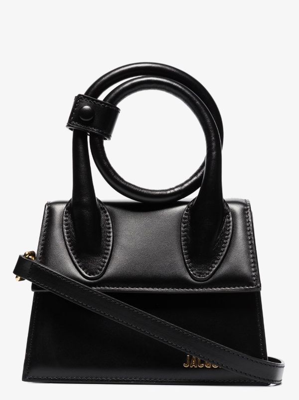 Browns Jacquemus Black Le Chiquito Noeud Leather Top Handle Bag | Browns Top Handle Bags