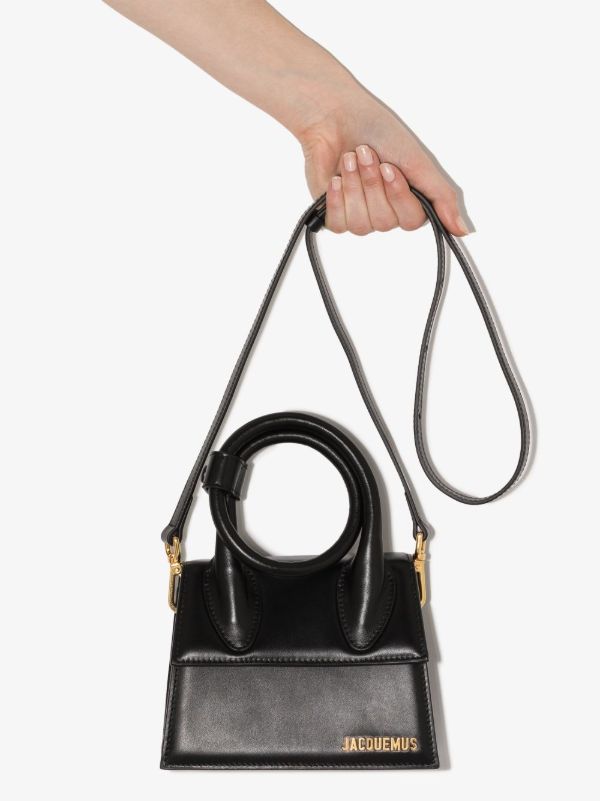 browns Jacquemus Black Le Chiquito Noeud Leather Top Handle Bag | Browns Top Handle Bags