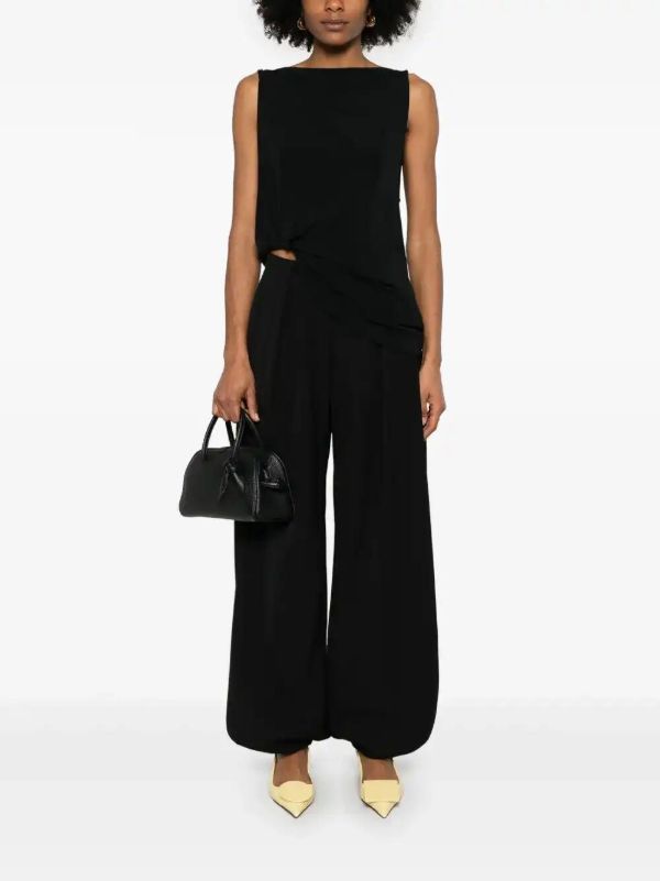 Browns Jacquemus Black The Melao Trousers | Browns Wide-Leg Pants