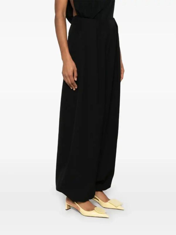Browns Jacquemus Black The Melao Trousers | Browns Wide-Leg Pants