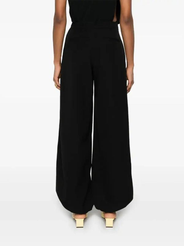 Browns Jacquemus Black The Melao Trousers | Browns Wide-Leg Pants