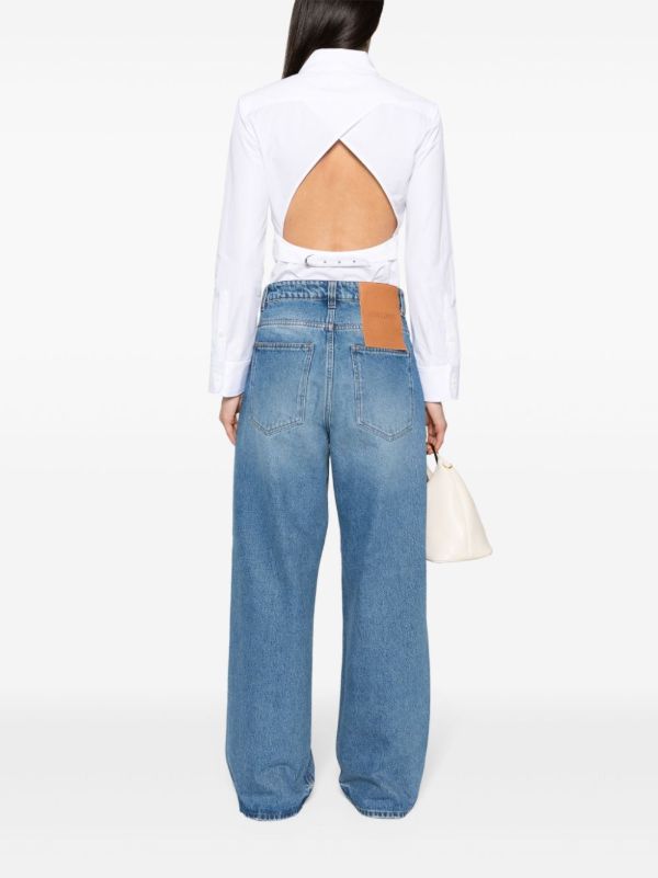 Browns Jacquemus Blue Le De-Nîmes Large Jeans | Browns Wide-Leg Jeans
