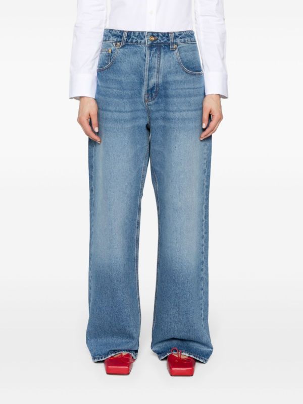 Browns Jacquemus Blue Le De-Nîmes Large Jeans | Browns Wide-Leg Jeans
