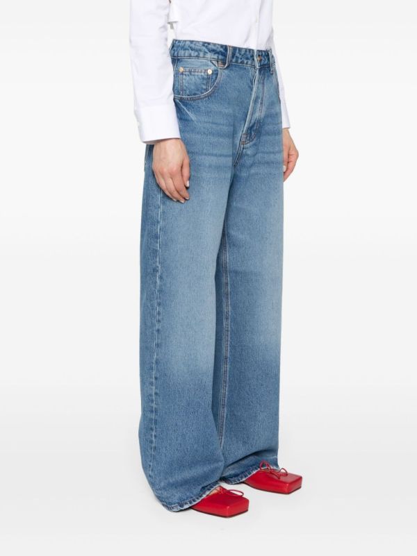 Browns Jacquemus Blue Le De-Nîmes Large Jeans | Browns Wide-Leg Jeans
