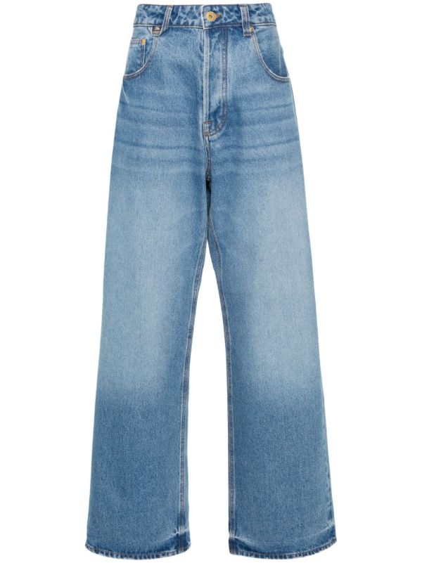 browns Jacquemus Blue Le De-Nîmes Large Jeans | Browns Wide-Leg Jeans