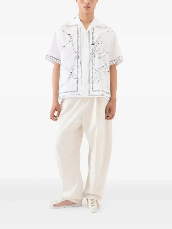 Browns Jacquemus Dog-print Short-sleeve Shirt | Browns Shirts
