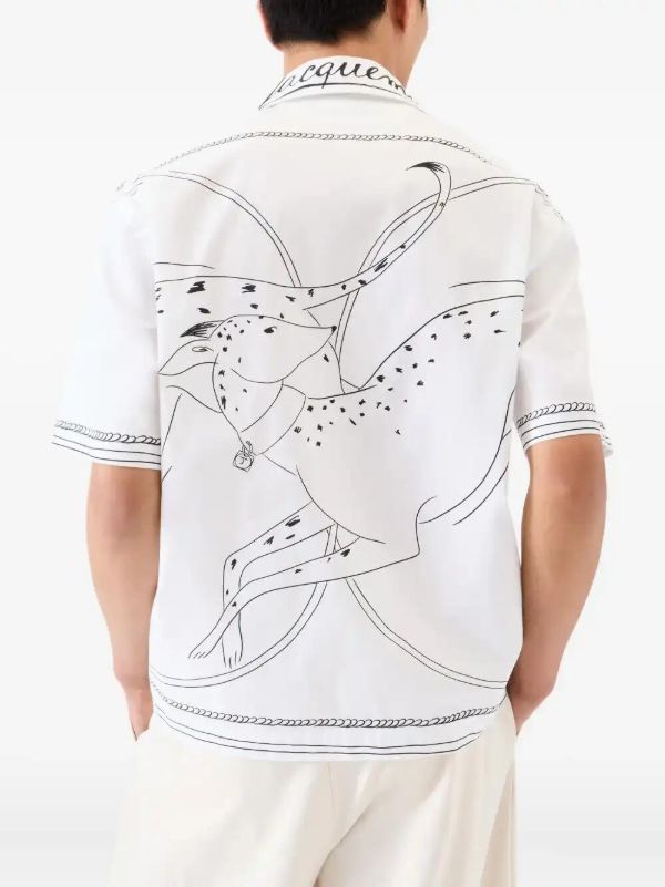 Browns Jacquemus Dog-print Short-sleeve Shirt | Browns Shirts