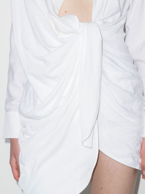 Browns Jacquemus Draped Shirt Dress | Browns Cocktail & Party Dresses