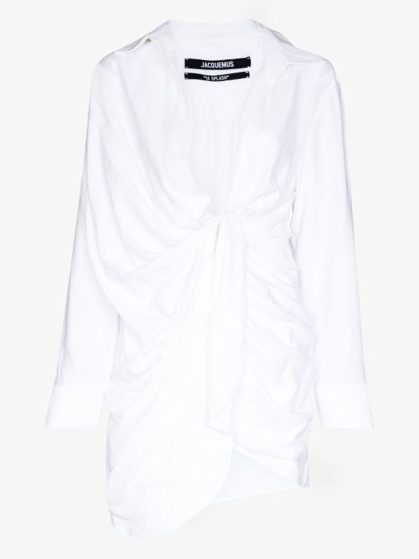 browns Jacquemus draped shirt dress | Browns Cocktail & Party Dresses