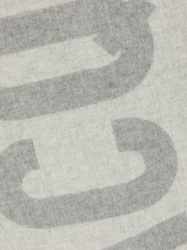 Browns Jacquemus Grey L'écharpe Logo Jacquard Wool Scarf | Browns Scarves