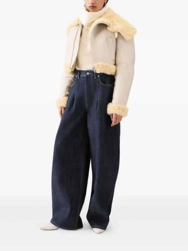 Browns Jacquemus Le De-Nîmes Ovalo Pleated Jeans | Browns Wide-Leg Jeans