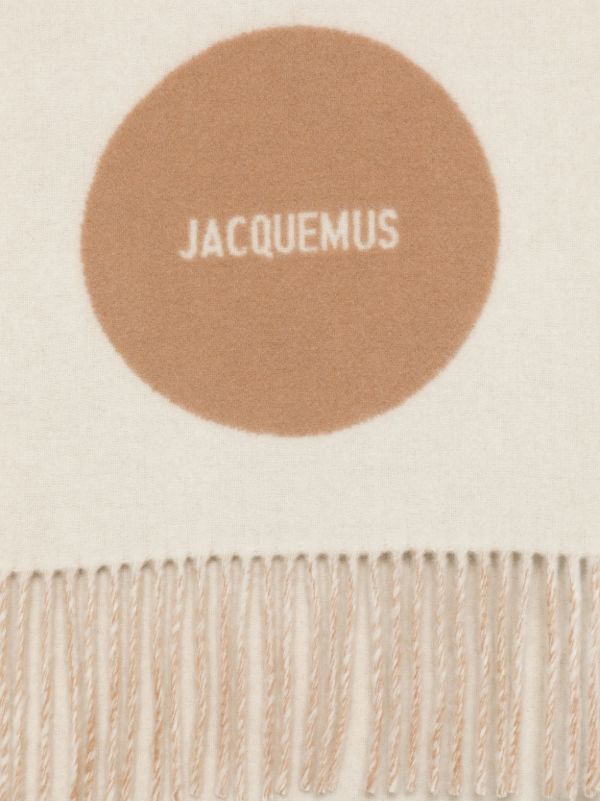 Browns Jacquemus Neutral Logo Jacquard Scarf | Browns Scarves