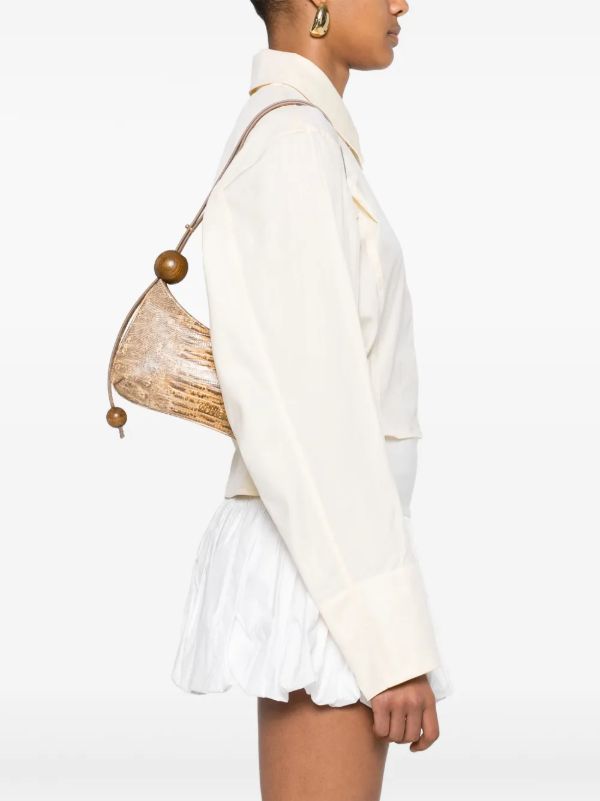 Browns Jacquemus Neutrals Le Bisou Perle Shoulder Bag | Browns Shoulder Bags