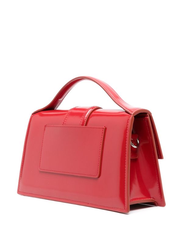 Browns Jacquemus Red Le Grand Bambino Patent Leather Top Handle Bag | Browns Top Handle Bags