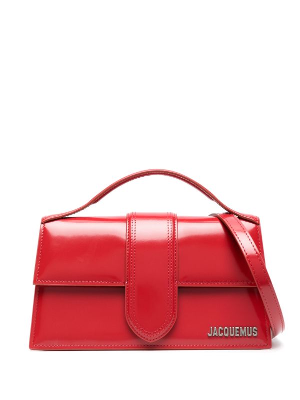 browns Jacquemus Red Le Grand Bambino Patent Leather Top Handle Bag | Browns Top Handle Bags