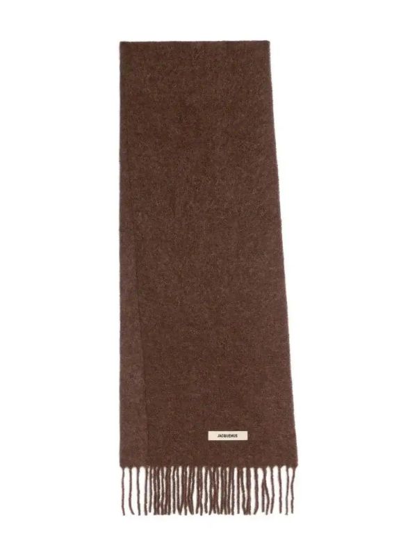 browns Jacquemus The Carro logo-patch scarf | Browns Scarves