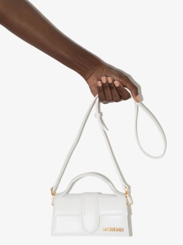 browns Jacquemus white Le Bambino leather top handle bag | Browns Top Handle Bags