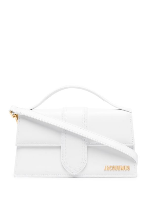 browns Jacquemus white Le Grand Bambino leather top handle bag | Browns Top Handle Bags