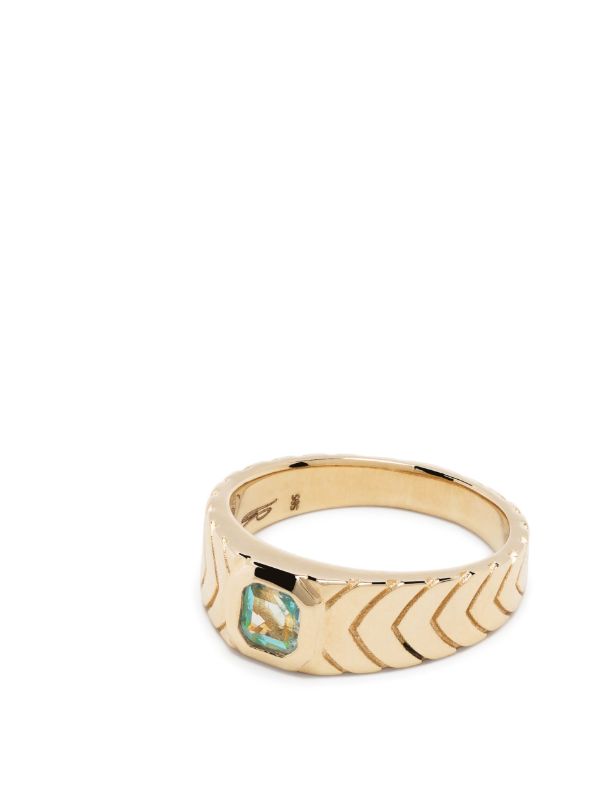 Browns Jacquie Aiche 14K Yellow Gold Aquamarine Ring | Browns Fine Rings