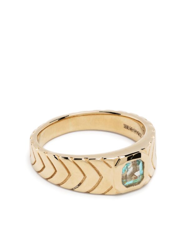 browns Jacquie Aiche 14K yellow gold aquamarine ring | Browns Fine Rings