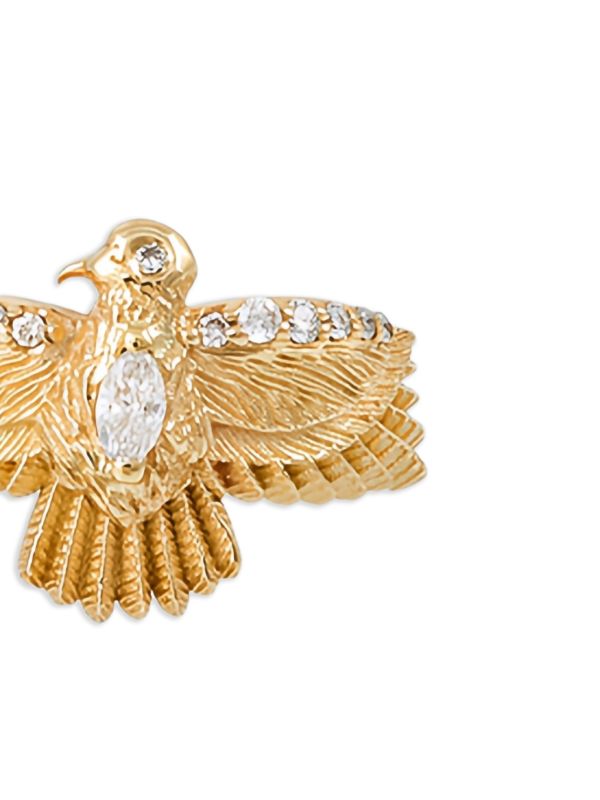 Browns Jacquie Aiche 14K Yellow Gold Small Thunderbird Diamond Ring | Browns Fine Rings