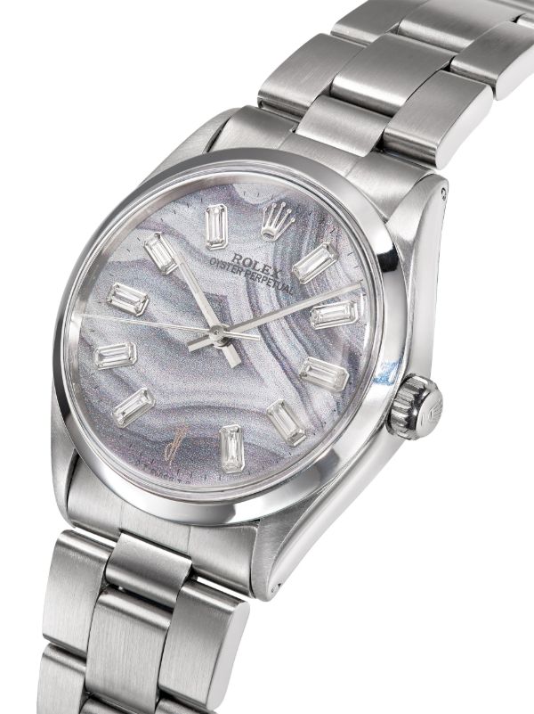 Browns Jacquie Aiche Grey Reworked Vintage Rolex Oyster Perpetual Watch | Browns Fine Watches