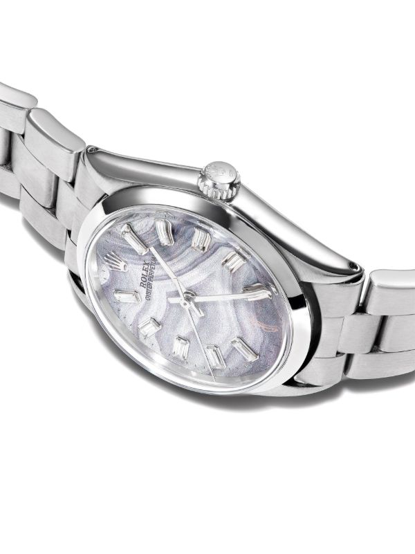 Browns Jacquie Aiche Grey Reworked Vintage Rolex Oyster Perpetual Watch | Browns Fine Watches