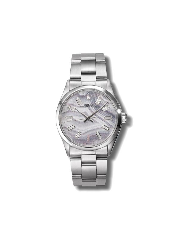 browns Jacquie Aiche Grey Reworked vintage Rolex Oyster Perpetual watch | Browns Fine Watches