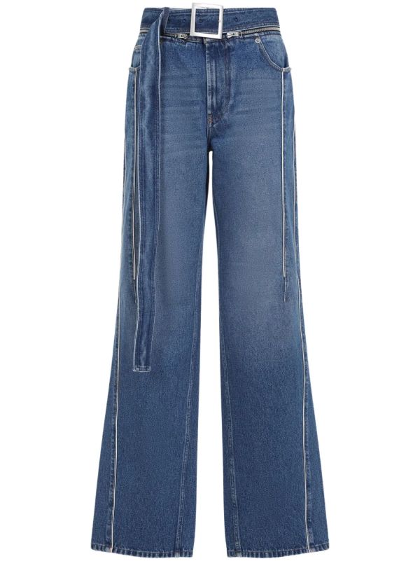 browns Jean Paul Gaultier Blue Belted Jeans | Browns Wide-Leg Jeans