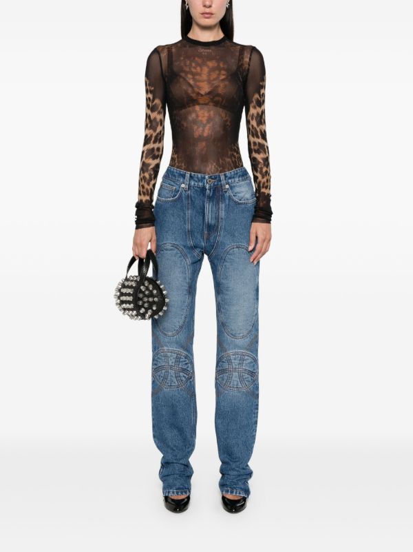 Browns Jean Paul Gaultier Lace-Up Tapered Jeans | Browns Tapered Jeans
