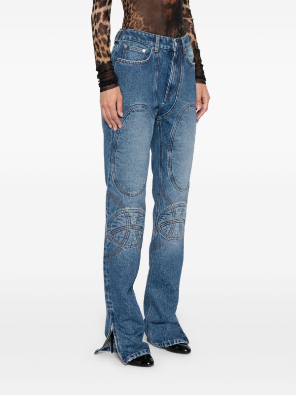 Browns Jean Paul Gaultier Lace-Up Tapered Jeans | Browns Tapered Jeans