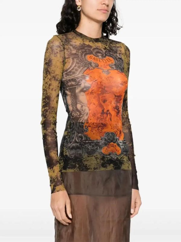 Browns Jean Paul Gaultier Logo-print Top | Browns T-Shirts & Jersey Shirts